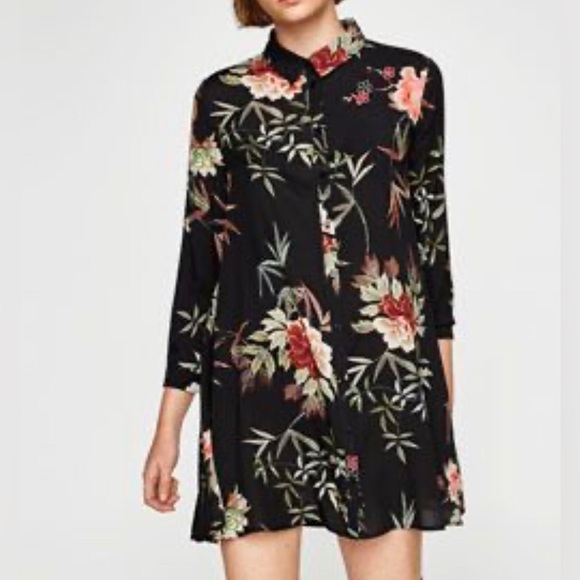 SOLD OUT LAST NWT ZARA FLORAL MINI DRESS - Picture 2 of 7